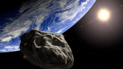 Rappresentazione di un asteroide che passa vicino alla Terra