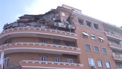 Crollo edificio sul Lungotevere Flaminio a Roma