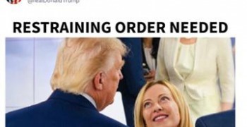 il meme di Trump con Meloni