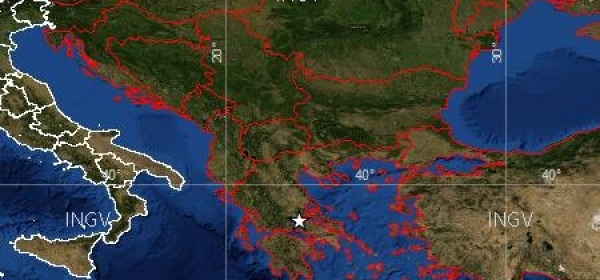 Mappa Scossa sismica Grecia
