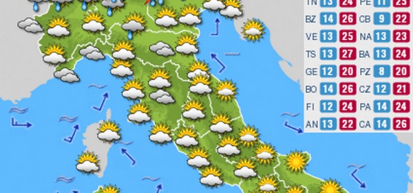 Meteo della settimana Italia