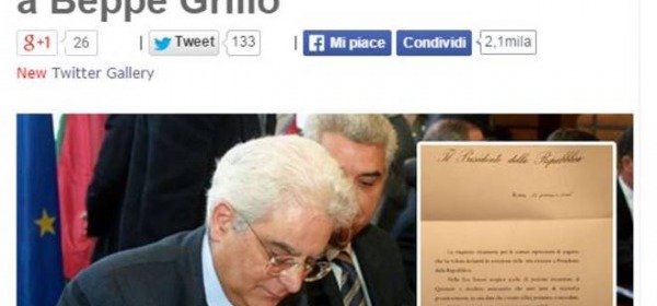 Mattarella-Grillo, il carteggio pubblicato dal leader Cinque Stelle