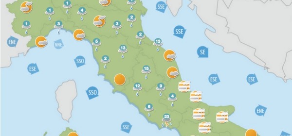 Meteo, l'Italia divisa in due