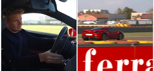 Lo Chef Gordon Ramsay sulla Ferrari 488 GTB