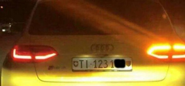 Audi Rs4 gialla - foto da Facebook della Questura di Vicenza