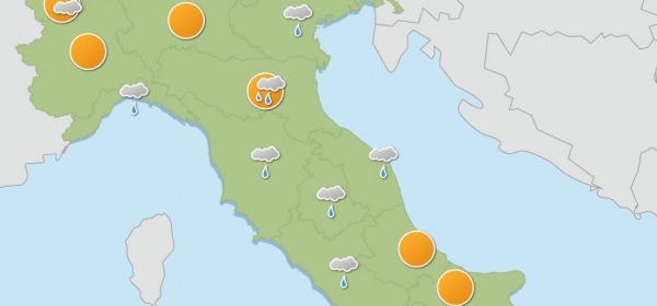 Caldo e sole al Sud, pioggia al nord