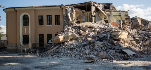 La scuola "Romolo Capranica" ad Amatrice - foto da facebook