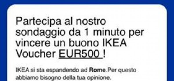 Sondaggio truffa IKEA