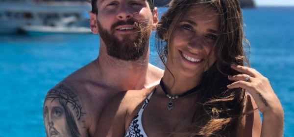 Leo Messi ed Antonella Roccuzzo - foto da instagram