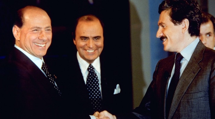 Silvio Berlusconi, Bruno Vespa e Massimo D'Alema