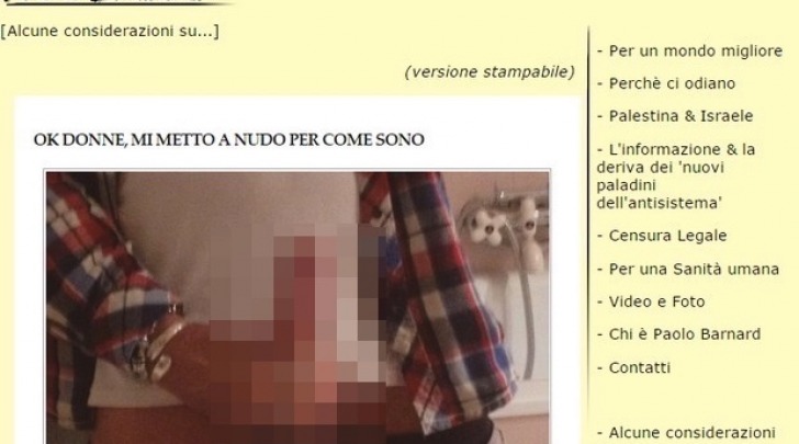 Paolo Barnard mostra il Pene